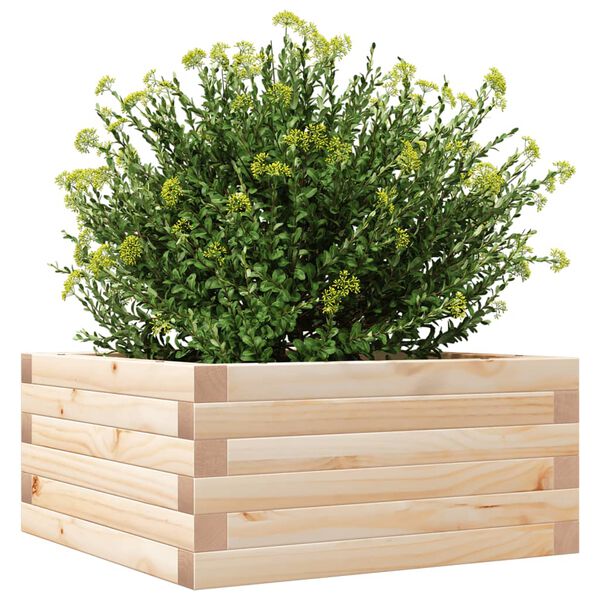 vidaXL Garden Planter Brown Solid Pine Wood 19.7 x 19.7 in Durable