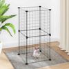 vidaXL Pet Cage Black Powder-coated steel Small Collapsible Pet Cage