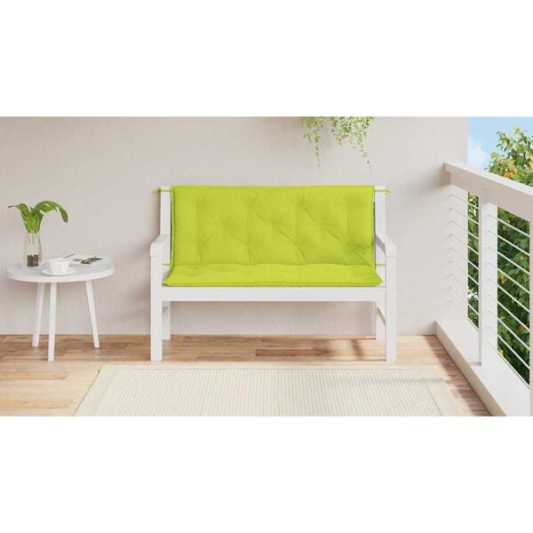 vidaXL Garden Bench Cushion Set of 2 Bright Green