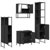 vidaXL Bathroom Furniture Set Black