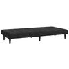 vidaXL Sofa Bed Black Velvet (100% polyester), wood, plastic 2-Seater