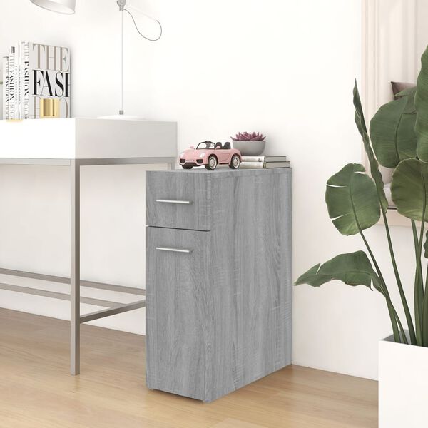 vidaXL Apothecary Cabinet Grey Sonoma Engineered wood Single