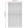 vidaXL Macrame Curtain Taupe 55.1x94.5" Cotton