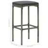 vidaXL Garden Bar Set Gray