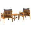 vidaXL Bistro Set 3 pcs Brown 59.5 x 65 x 72 cm Solid Acacia Wood
