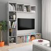 vidaXL Book Cabinet Set of 3 Concrete Grey Engineered wood
