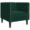 vidaXL Chesterfield Sofa Set Dark Green Velvet 3-Seater