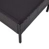 vidaXL Garden Lounge Set Black PE (polyethylene) rattan, powder-coated steel