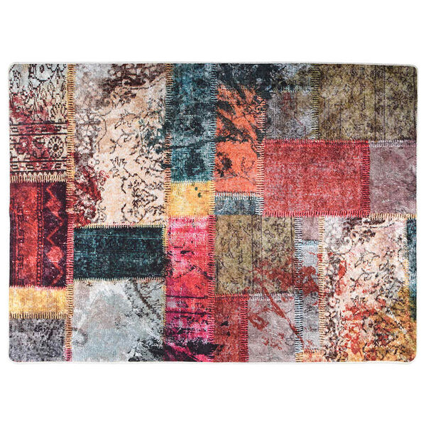vidaXL Rug Multicolor 100% Polyester 47.2 x 70.9 in Rug Rectangular