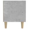 vidaXL TV Cabinet Concrete Grey Engineered Wood, Solid Eucalyptus Wood