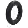vidaXL Tire And Inner Tube Black Rubber 3.50-8 4PR