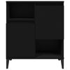 vidaXL Sideboard Black Engineered wood Medium Sideboard Rectangular