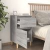 vidaXL Bedside Cabinet Grey Sonoma Engineered wood 15.7x13.8x27.6 in