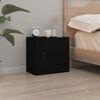 vidaXL Wall-mounted Bedside Cabinet Set of 2 Black Engineered wood
