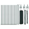 vidaXL Fence Post Green 82.02 x 1.31 ft (0.98 in mesh) Steel and PVC
