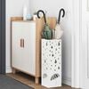 vidaXL Umbrella Stand White 15.5 x 15.5 x 49 cm Metal