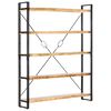 vidaXL Bookcase Mango Wood Brown, Black
