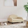 vidaXL Dog Bed Cream 50x40 x 11.8 " Fabric
