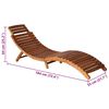 vidaXL Sunlounger With Table Taupe Solid acacia wood and polyester