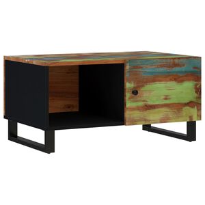 vidaXL Coffee Table Multicolor Solid reclaimed wood, engineered wood, metal