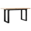 vidaXL Coffee Table O-Frame 35.4"x15.7"x17.9" Solid Wood Pine and Steel