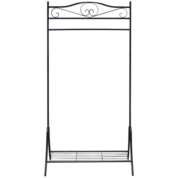 vidaXL Clothing Rack Black Steel 68.5 in height, 35.4 in length
