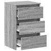 vidaXL Bed Cabinet Set of 2 Grey Sonoma Engineered wood Medium