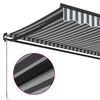 vidaXL Manual Retractable Awning Anthracite&White 118.1x98.4"