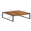 vidaXL Coffee Table Natural wood and black