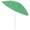 vidaXL Hawaii Beach Parasol Green Polyester 118.1 in diameter