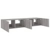 vidaXL TV Wall Cabinet Set of 2 Gray Sonoma Engineered Wood Medium