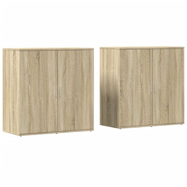 vidaXL Sideboard Sonoma oak Engineered wood 31.1 x 15.0 x 31.5 in