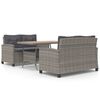 vidaXL Dining Set Grey