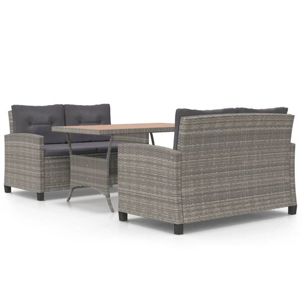 vidaXL Dining Set Grey