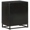 vidaXL Bedside Cabinet Black Solid acacia and mango wood 15.7x11.8x19.7 in
