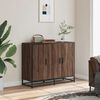 vidaXL Sideboard Brown Oak Engineered Wood and Metal Medium Sideboard