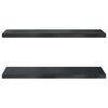 vidaXL Wall Shelf Black Stainless Steel 39.4 in x 11.8 in x 1.2 in