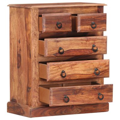 vidaXL Drawer Cabinet 23.6"x13.8"x29.5" Solid Sheesham Wood