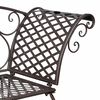 vidaXL Garden Bench Antique brown Steel Standard Durable Garden Bench