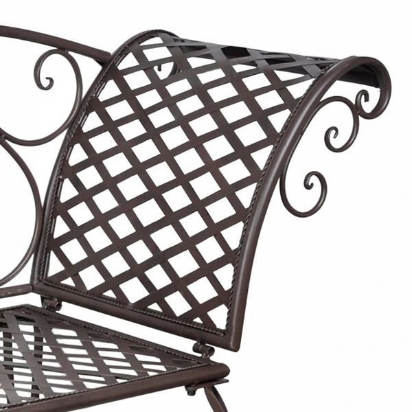 vidaXL Garden Bench Antique brown Steel Standard Durable Garden Bench