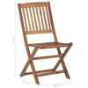 vidaXL Folding Outdoor Chair Set of 6 Natural Wood Solid Acacia Wood
