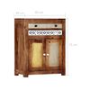 vidaXL Side Cabinet Natural wood Solid Acacia wood 23.6x11.8x29.5 in