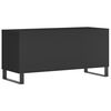 vidaXL Record Cabinet Black Engineered wood, iron 39.4x15.0x18.9 in