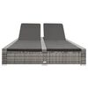 vidaXL Sun Lounger Grey