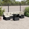 vidaXL Garden Sofa Set Black, Cream white