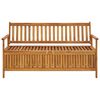 vidaXL Storage Bench Natural wood Solid Acacia Wood Medium Storage Bench