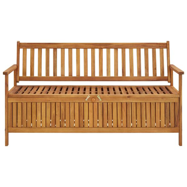 vidaXL Storage Bench Natural wood Solid Acacia Wood Medium Storage Bench