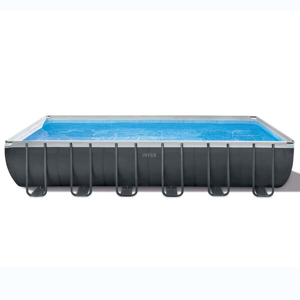 INTEX Above Ground Pool Grey Steel frame Large Durable