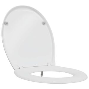 vidaXL Toilet Seat White 17.64 x 14.69 x 1.65 in Duroplast