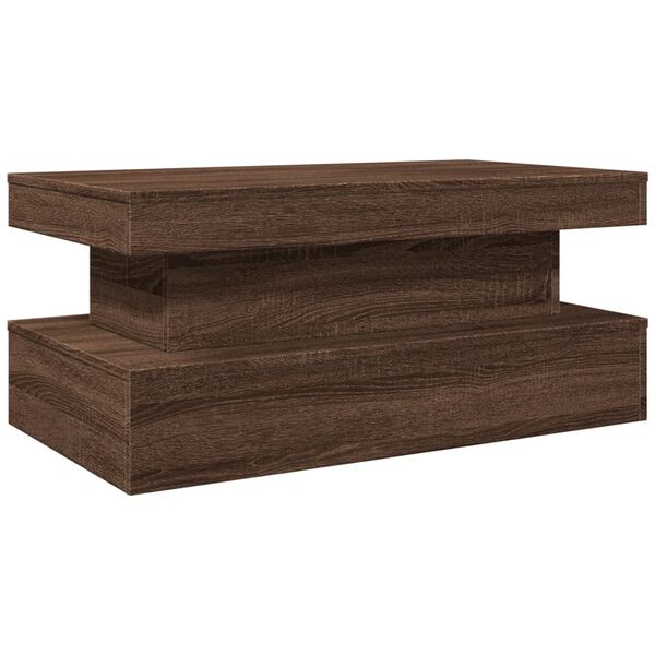 vidaXL Coffee Table Brown Oak Engineered Wood 35.4 x 19.7 x 15.7 in
